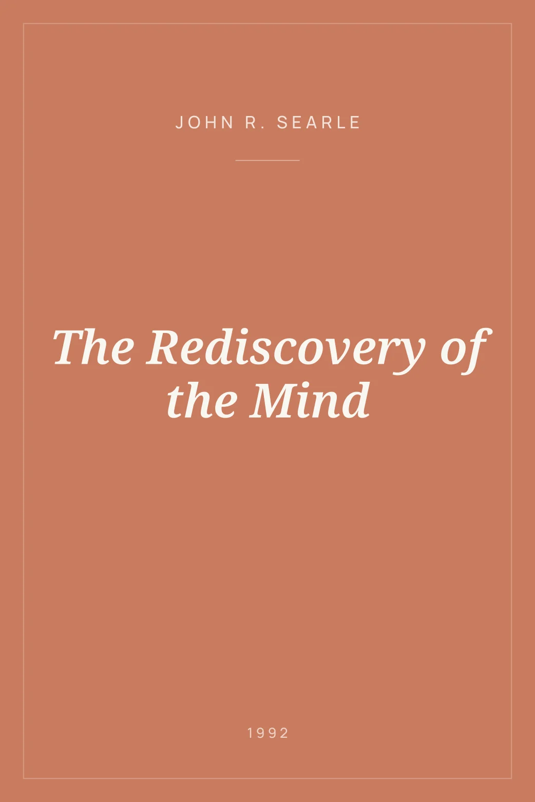 Portada de The Rediscovery of the Mind