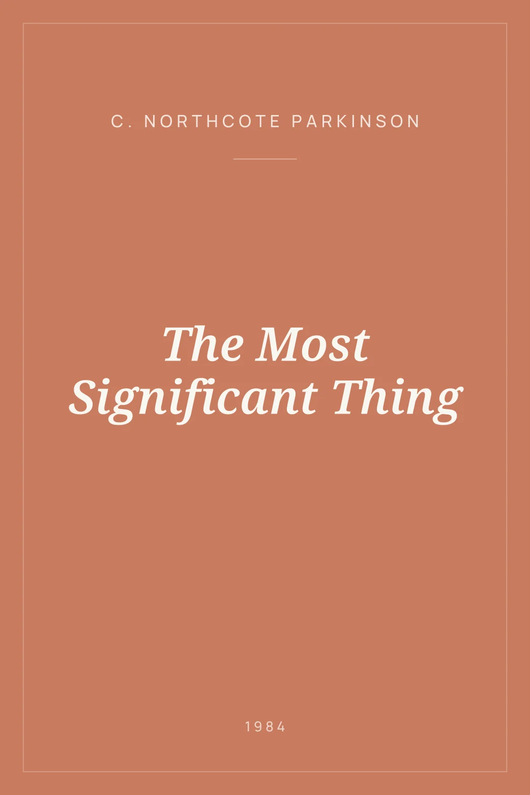 Portada de The Most Significant Thing