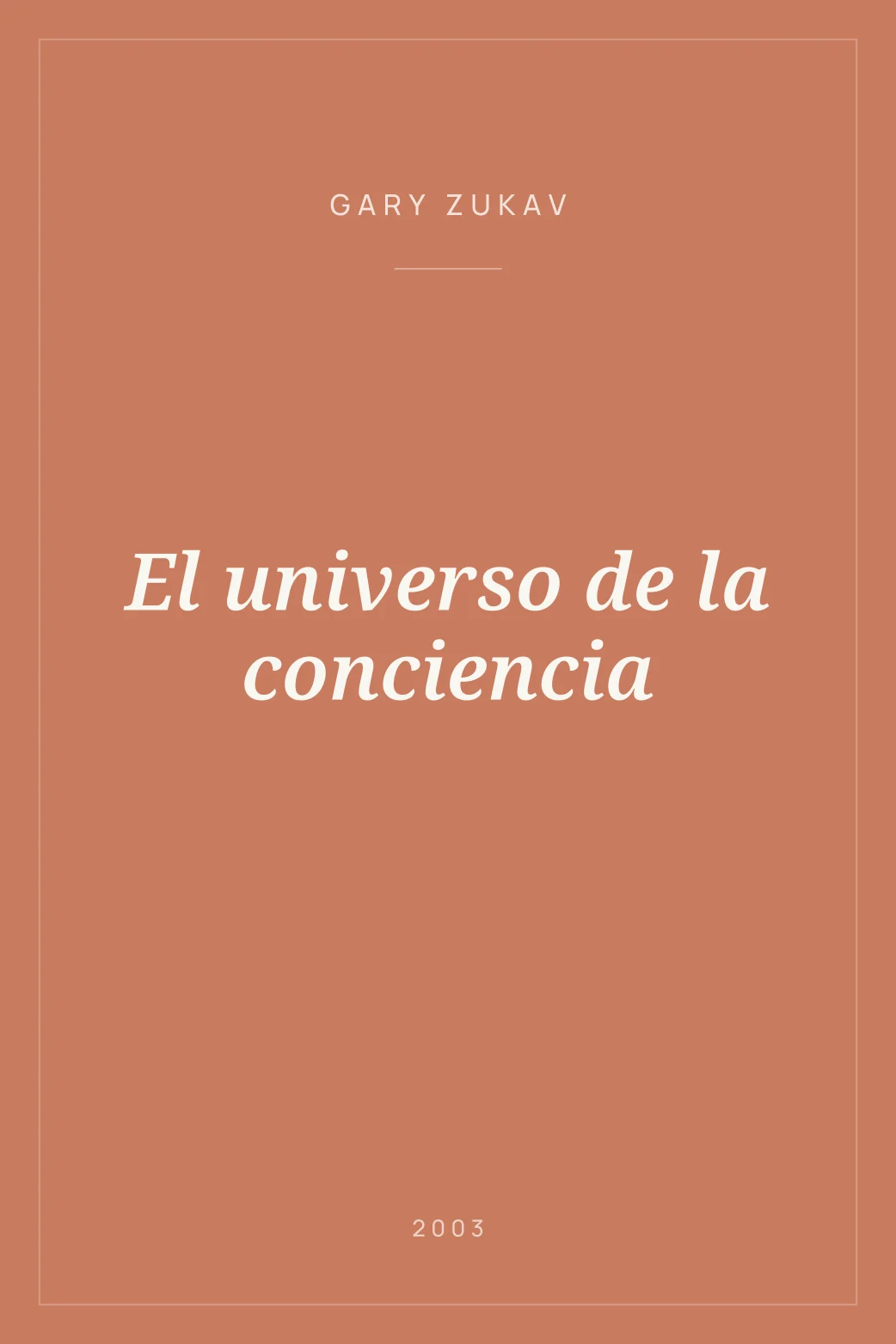 Portada de El universo de la conciencia