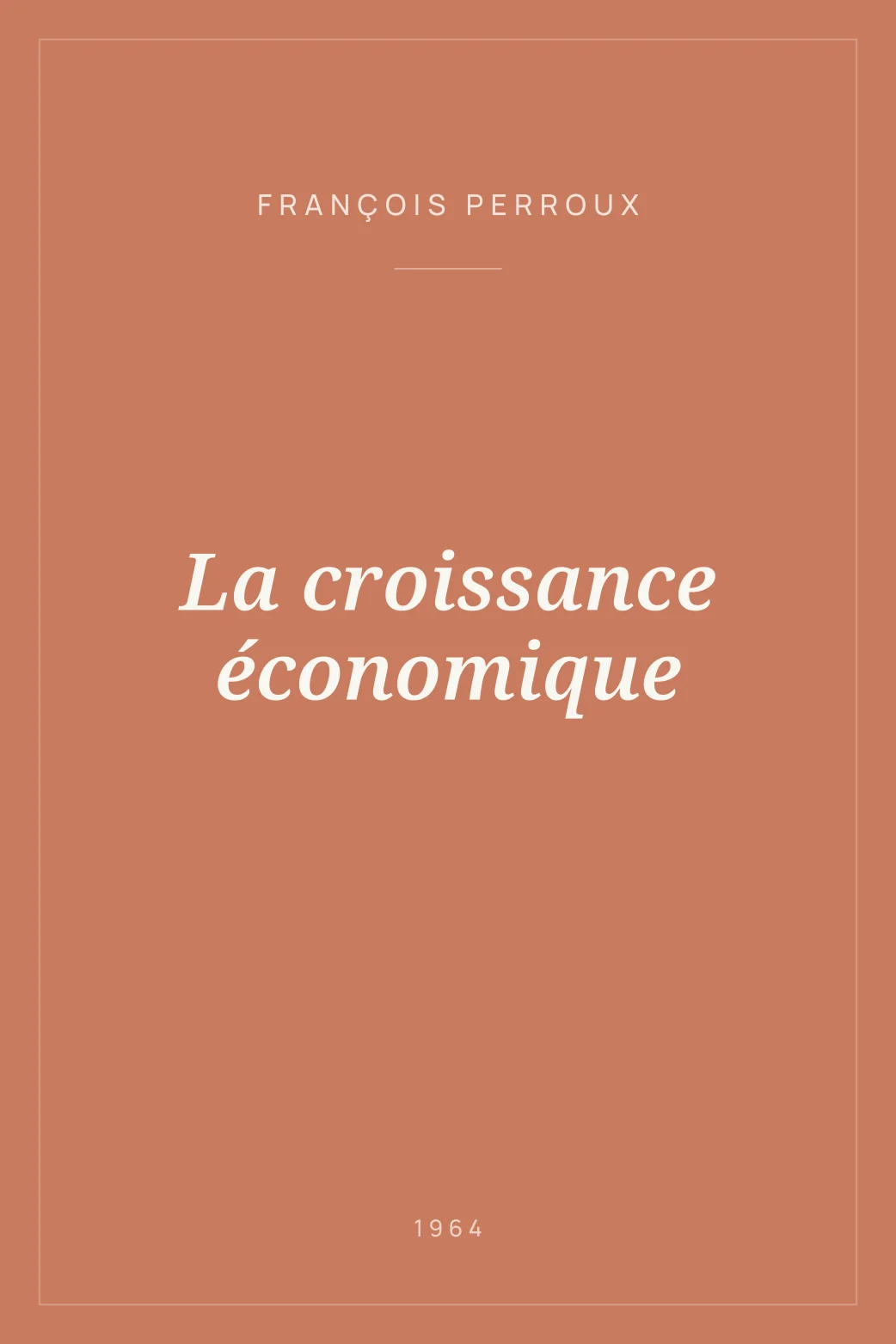 Portada de La croissance économique