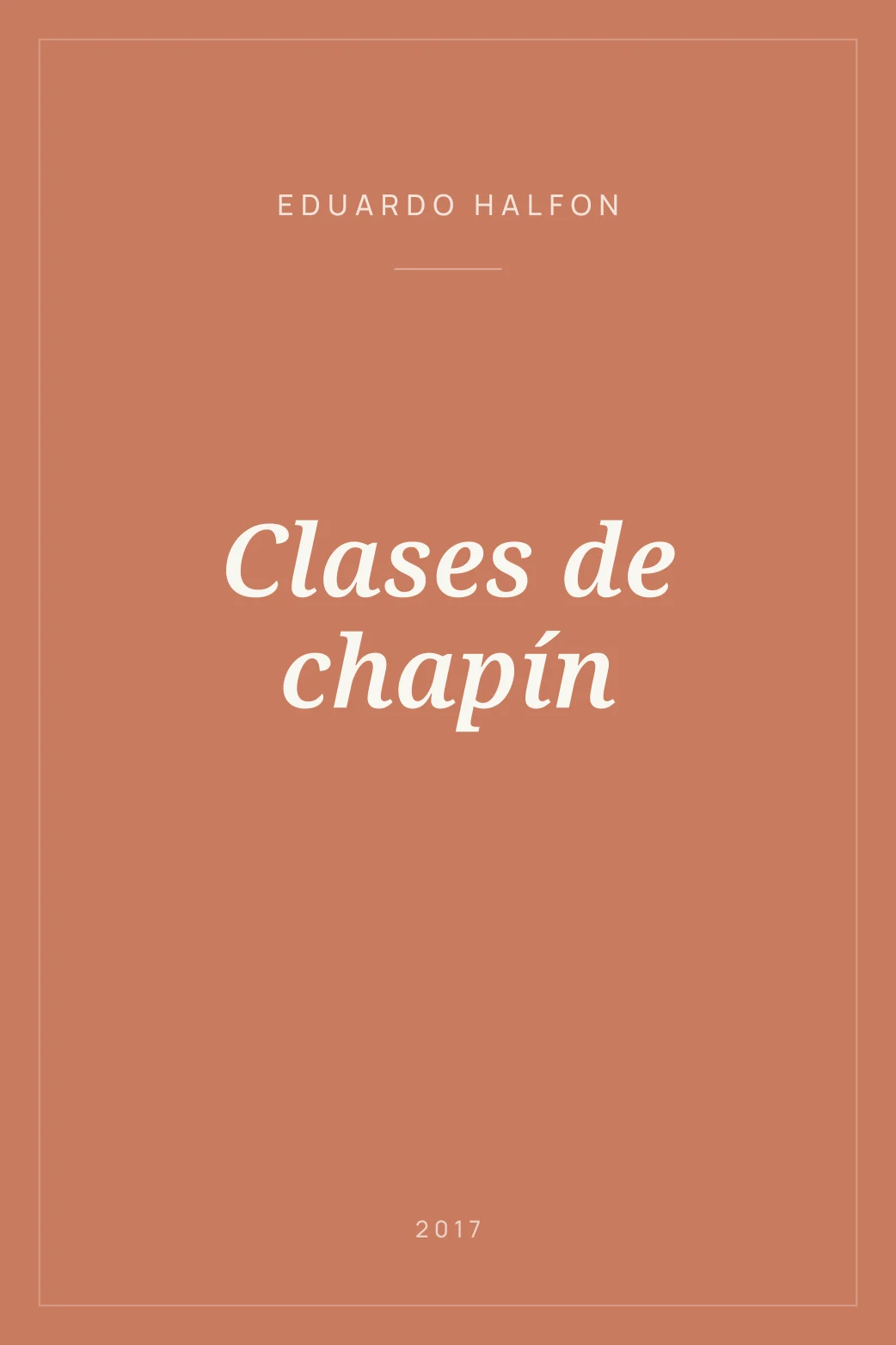 Portada de Clases de chapín