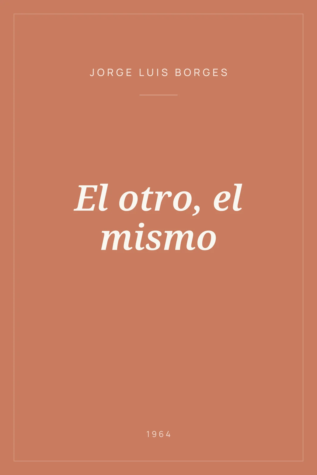 Portada de El otro, el mismo