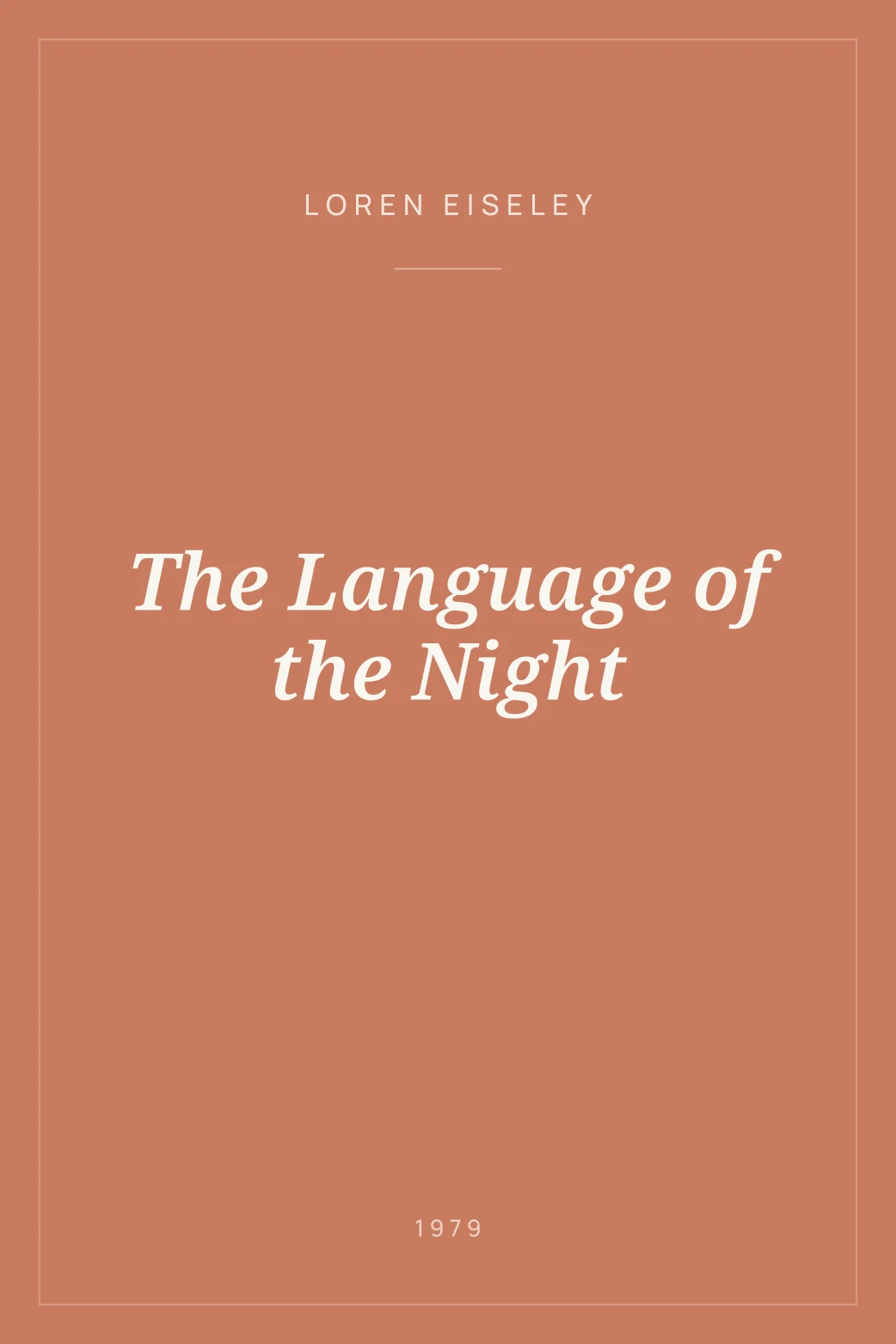 Portada de The Language of the Night
