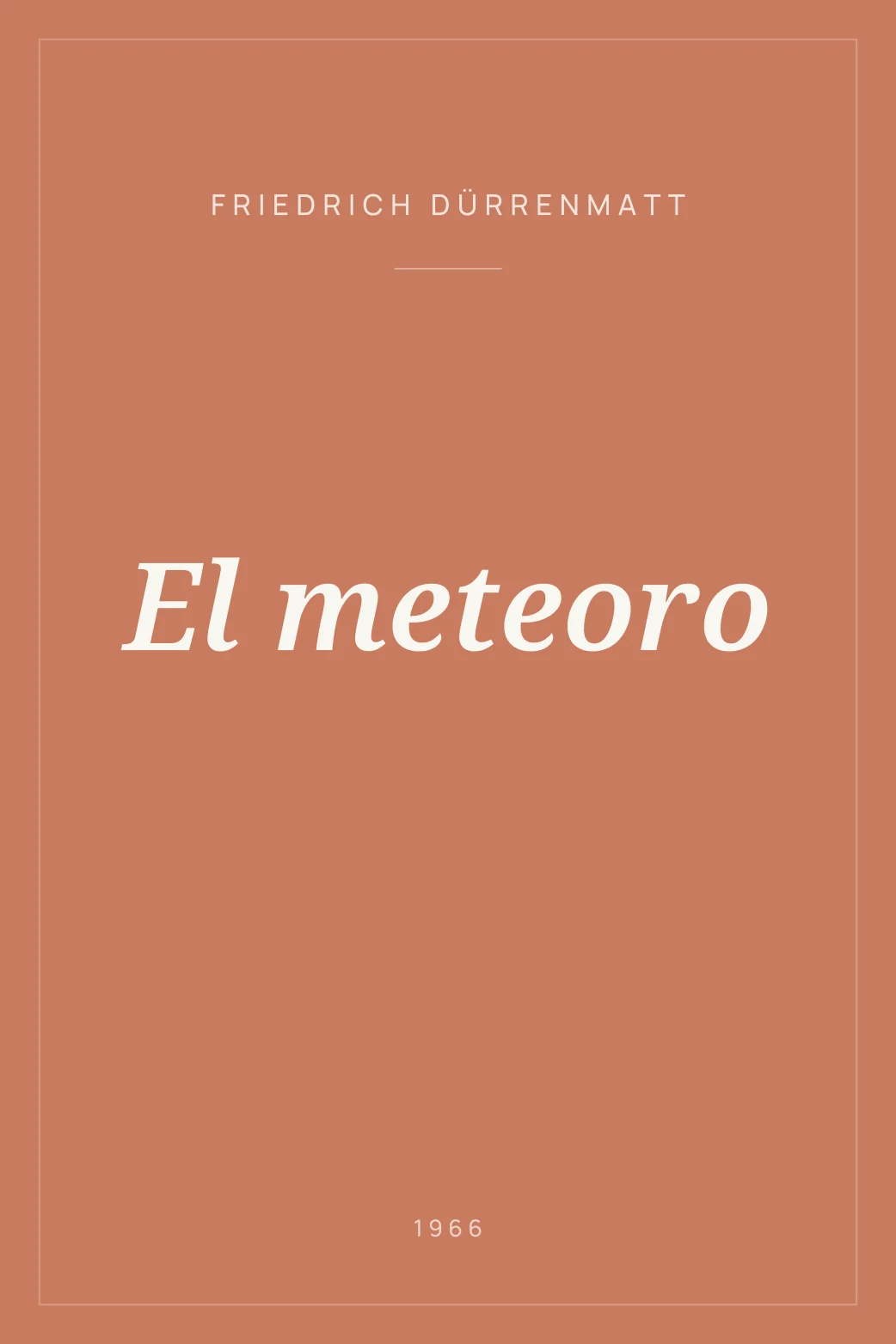 Portada de El meteoro