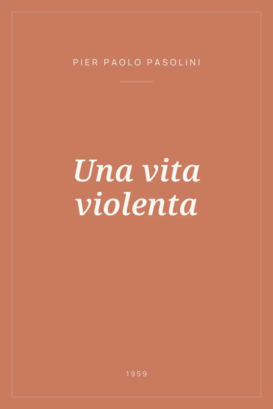 Portada de Una vita violenta