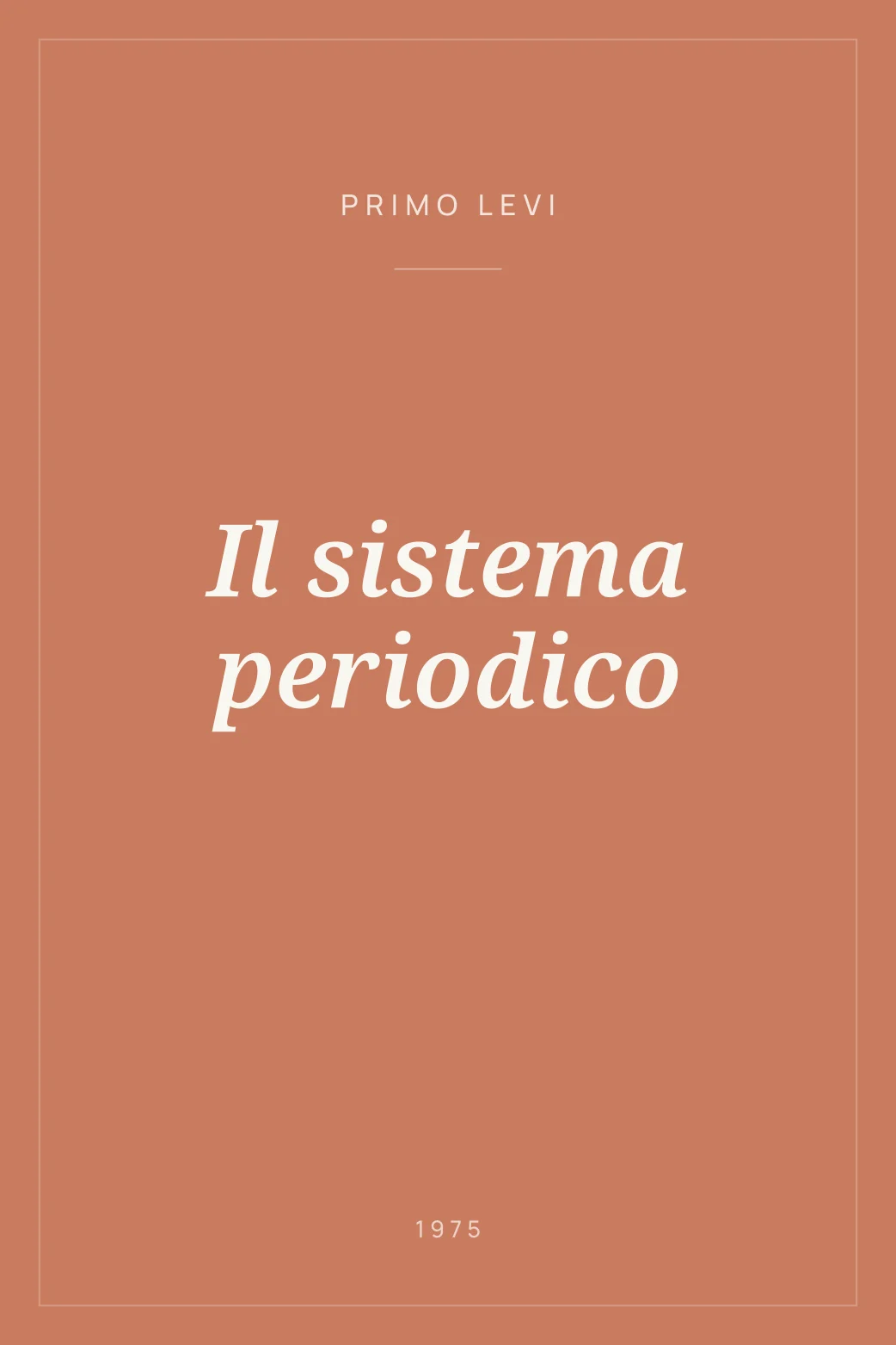 Portada de Il sistema periodico