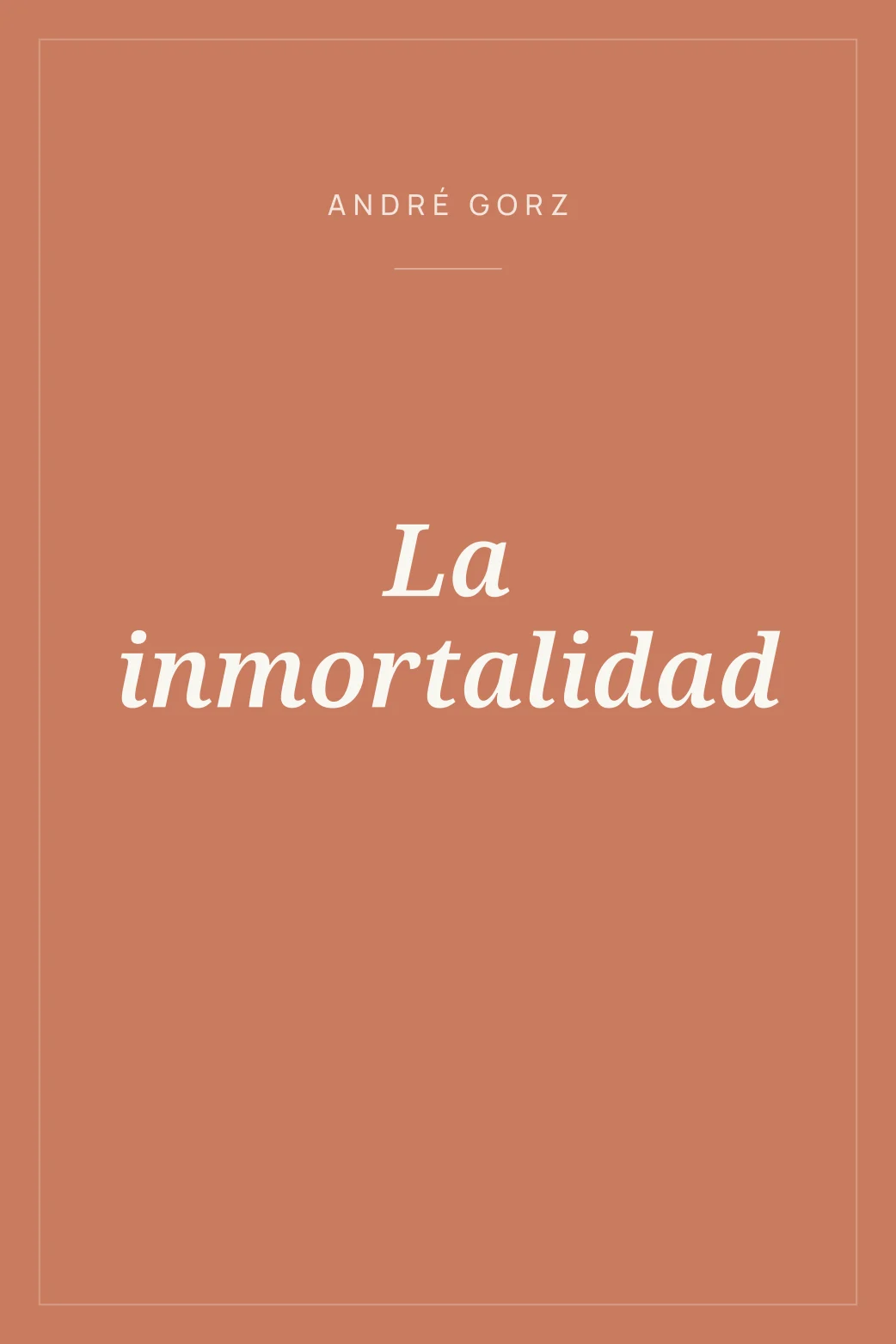 Portada de La inmortalidad