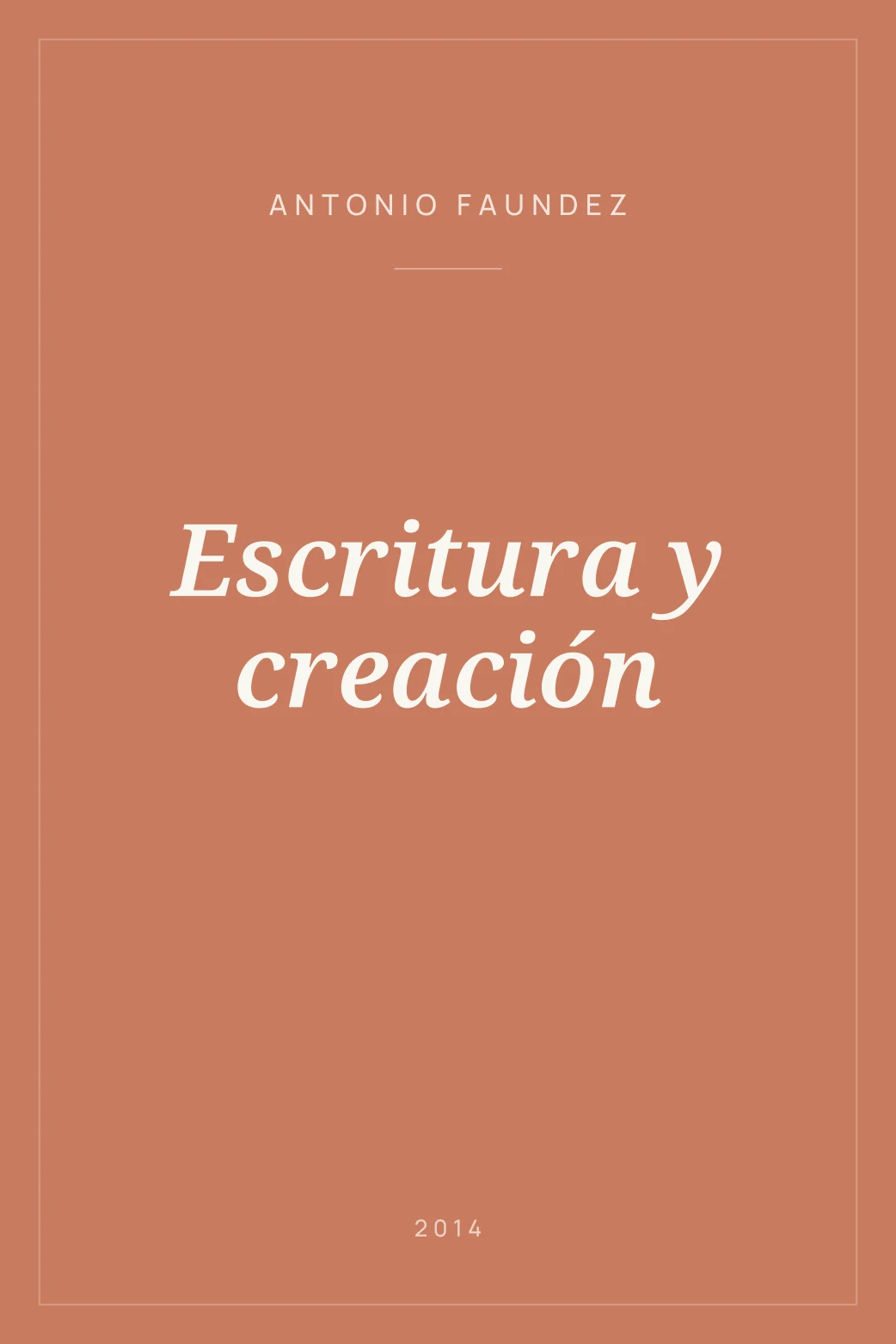 Portada de Escritura y creación