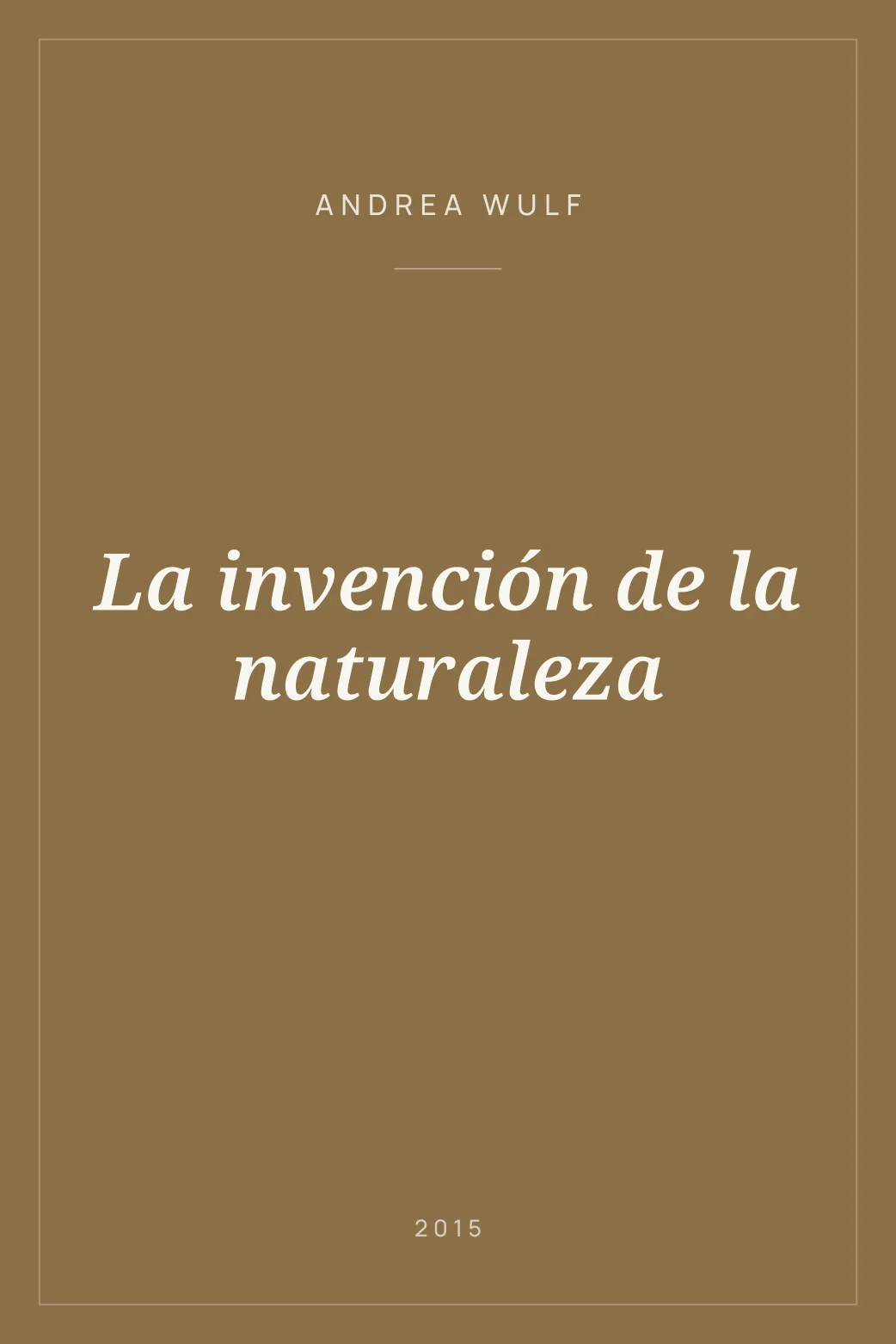 Portada de La invención de la naturaleza
