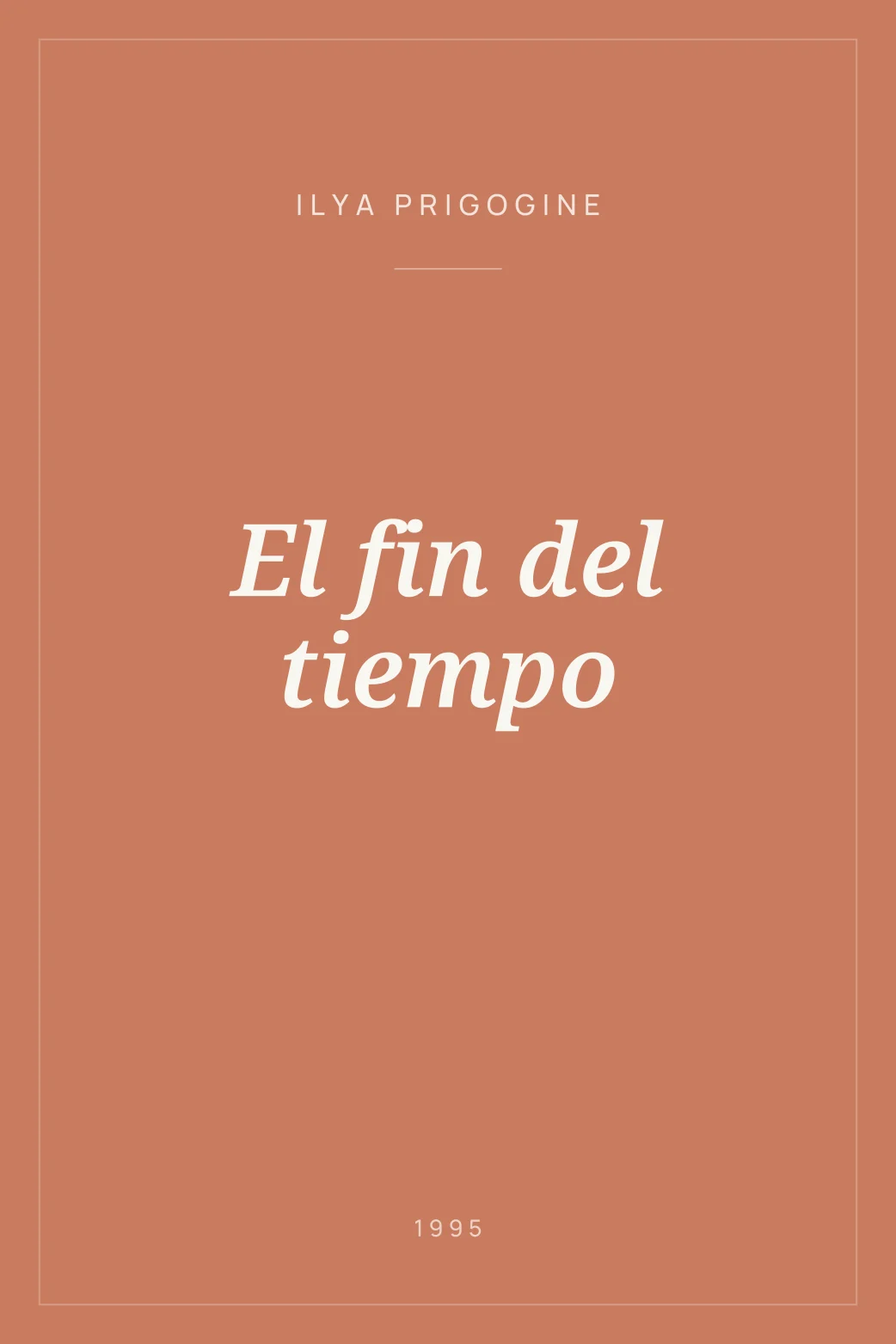 Portada de El fin del tiempo