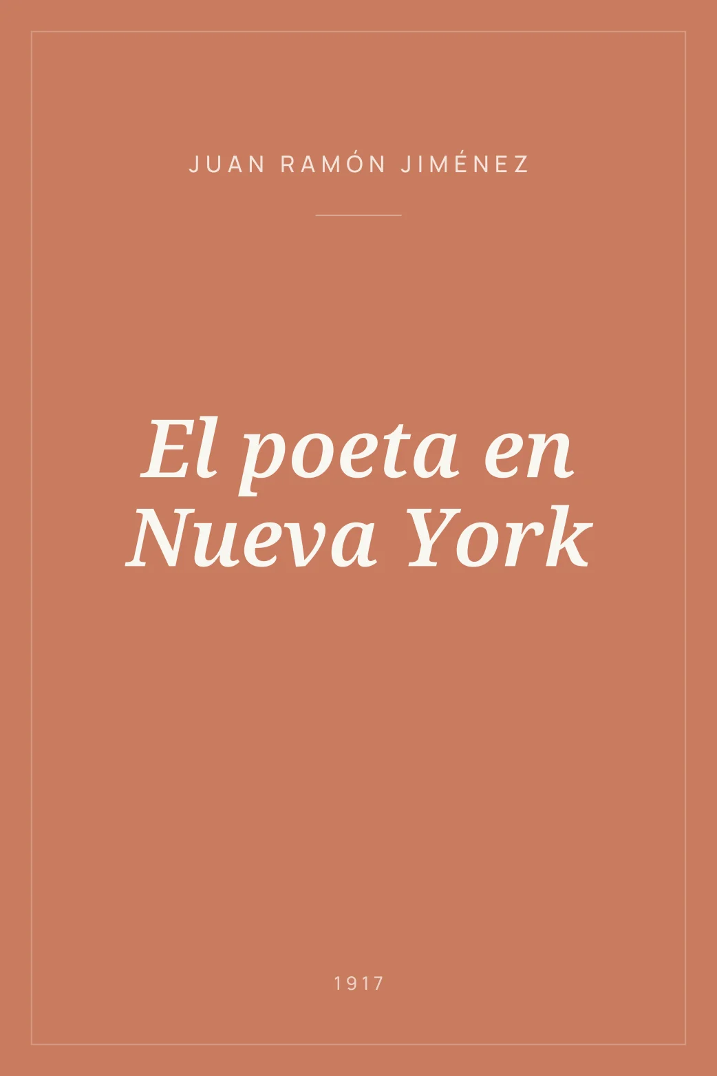Portada de El poeta en Nueva York