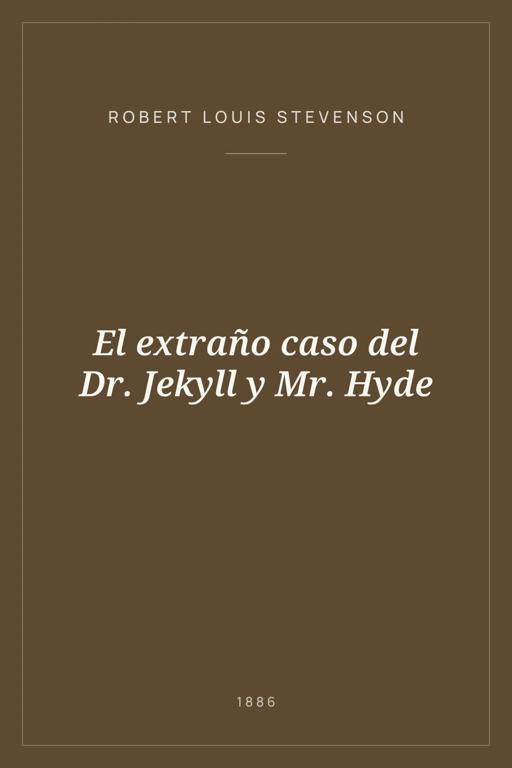 Portada de El extraño caso del Dr. Jekyll y Mr. Hyde