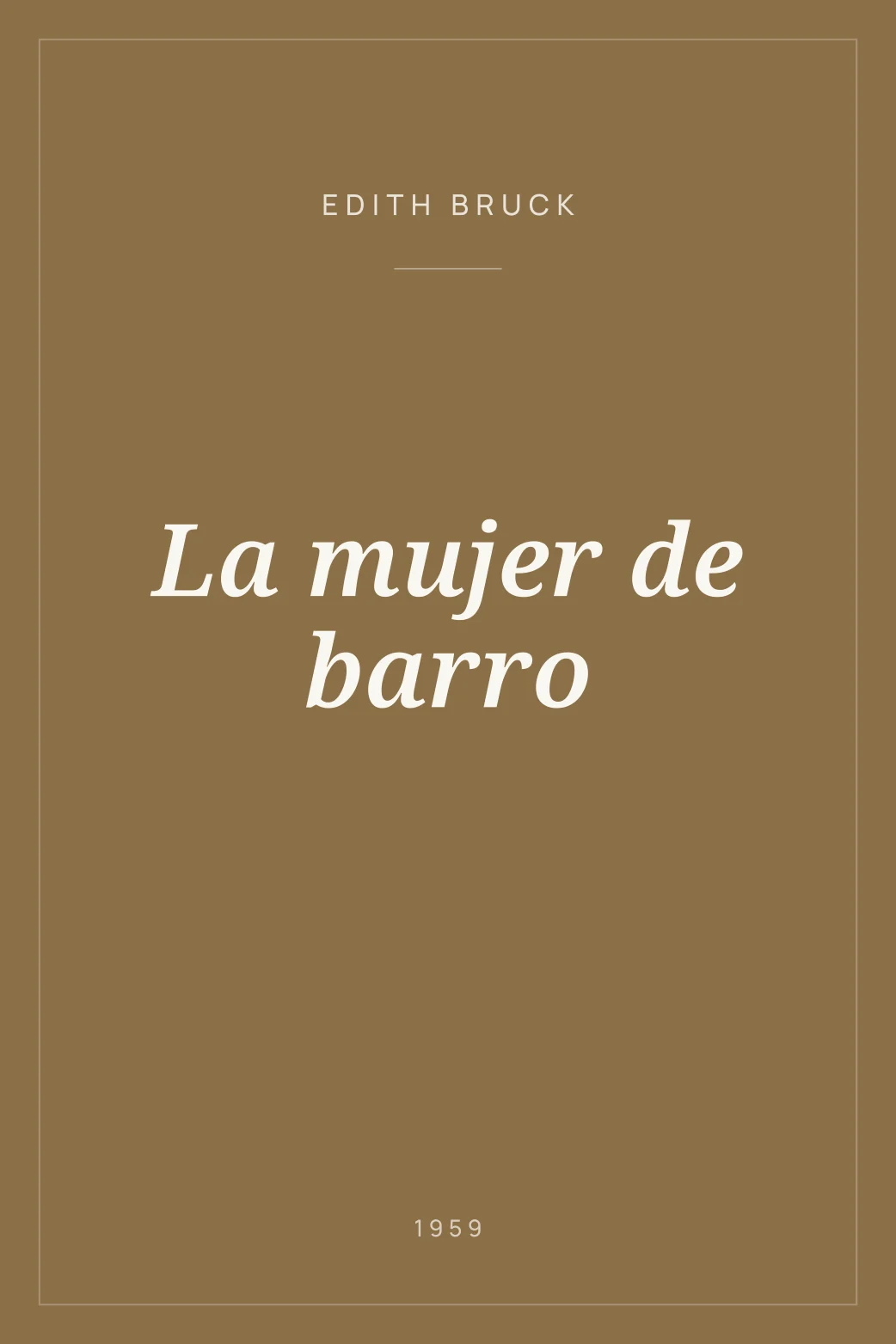 Portada de La mujer de barro