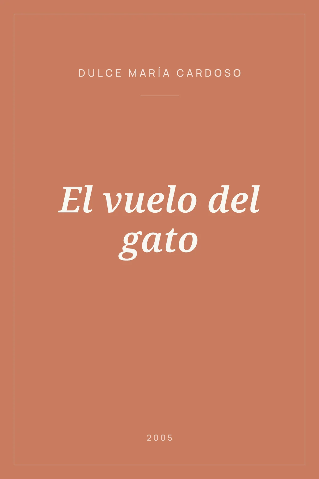 Portada de El vuelo del gato
