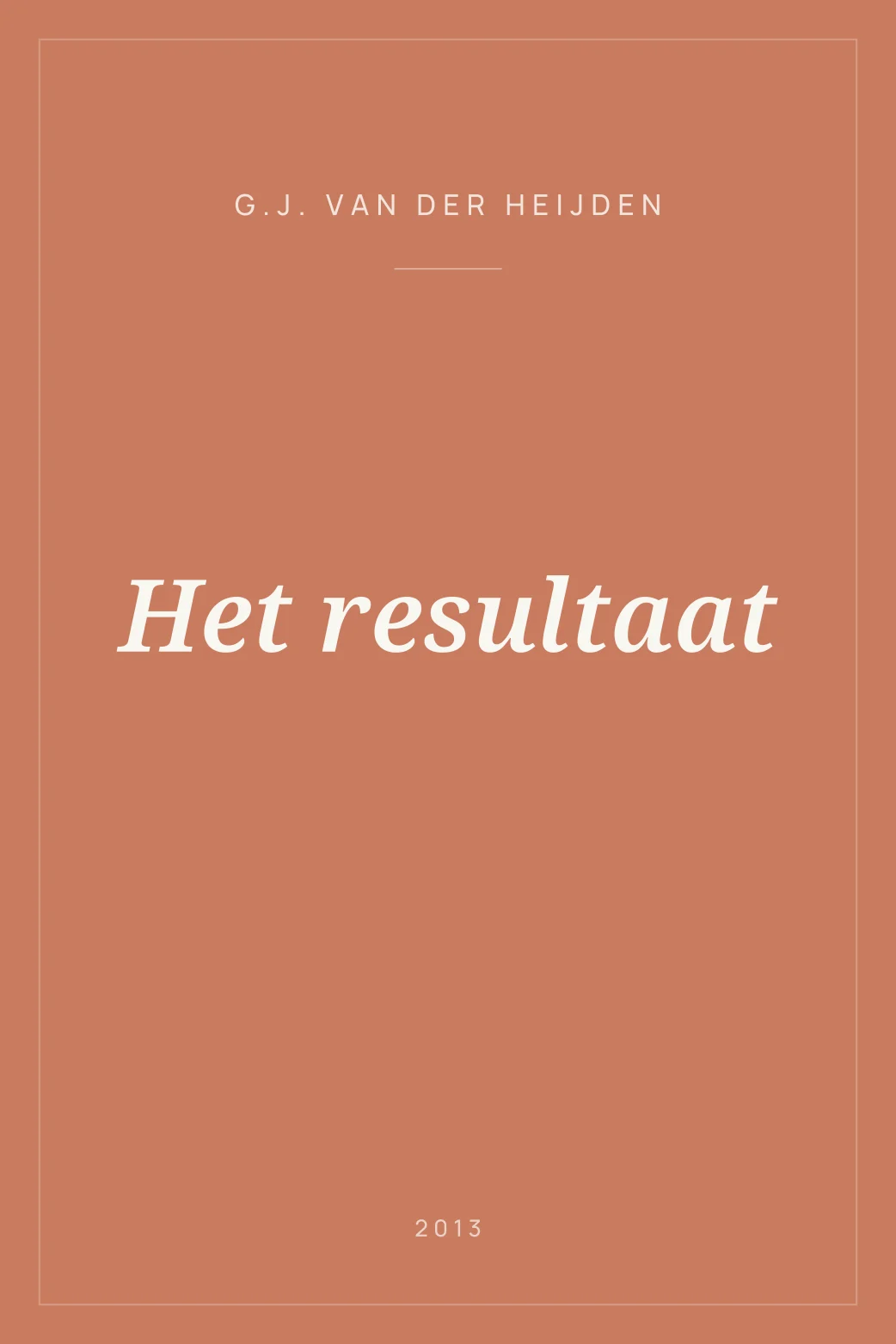 Portada de Het resultaat