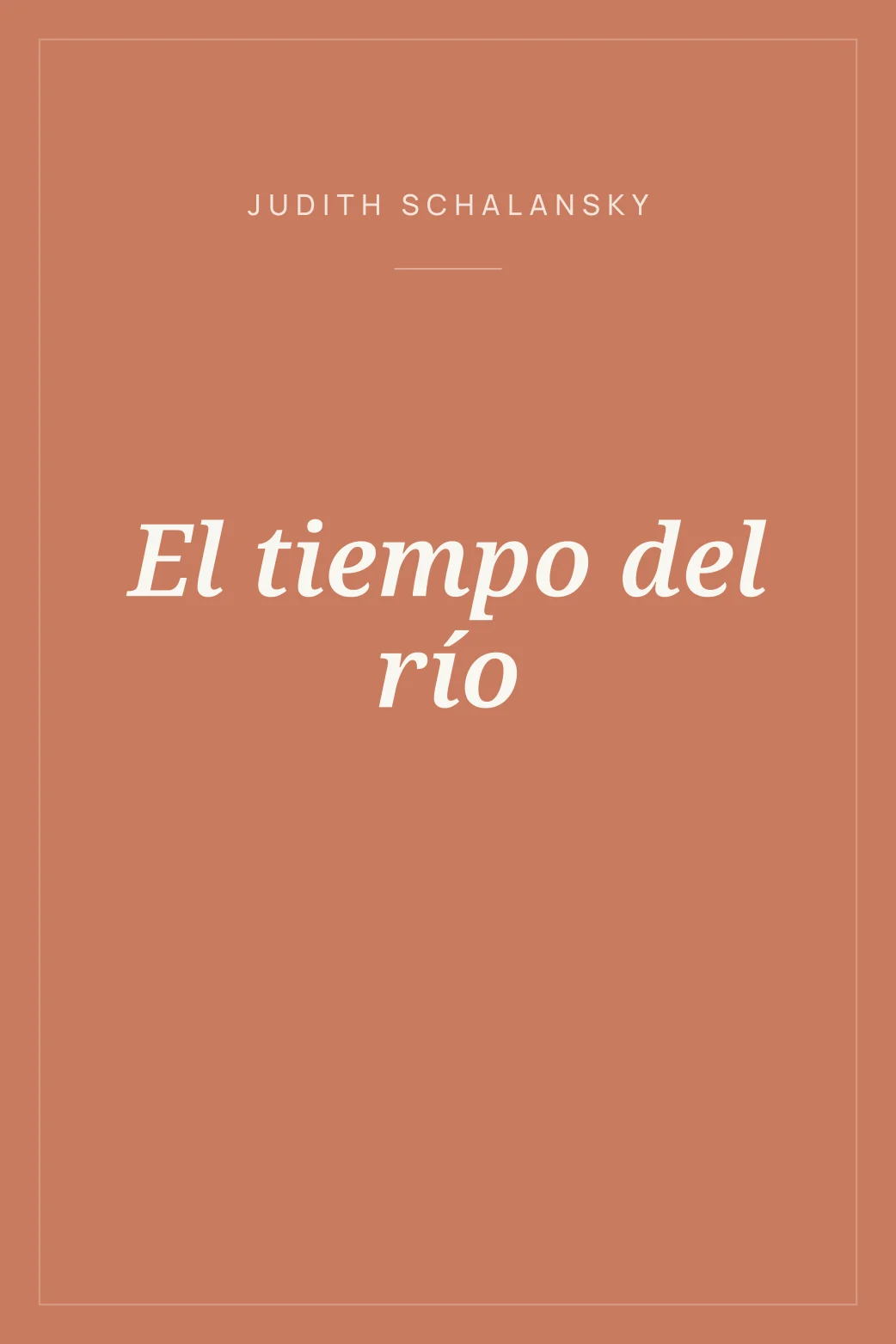 Portada de El tiempo del río