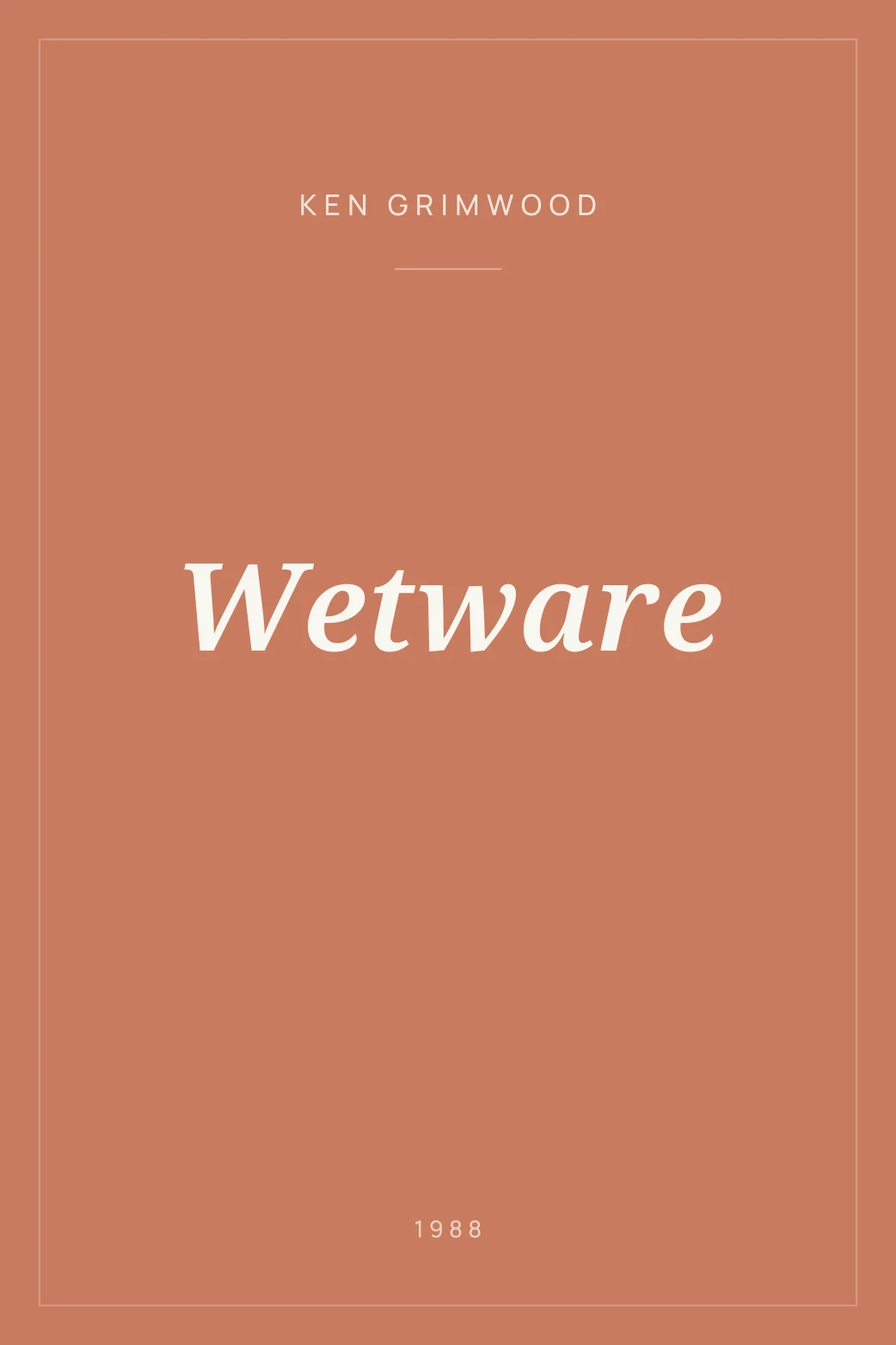 Portada de Wetware