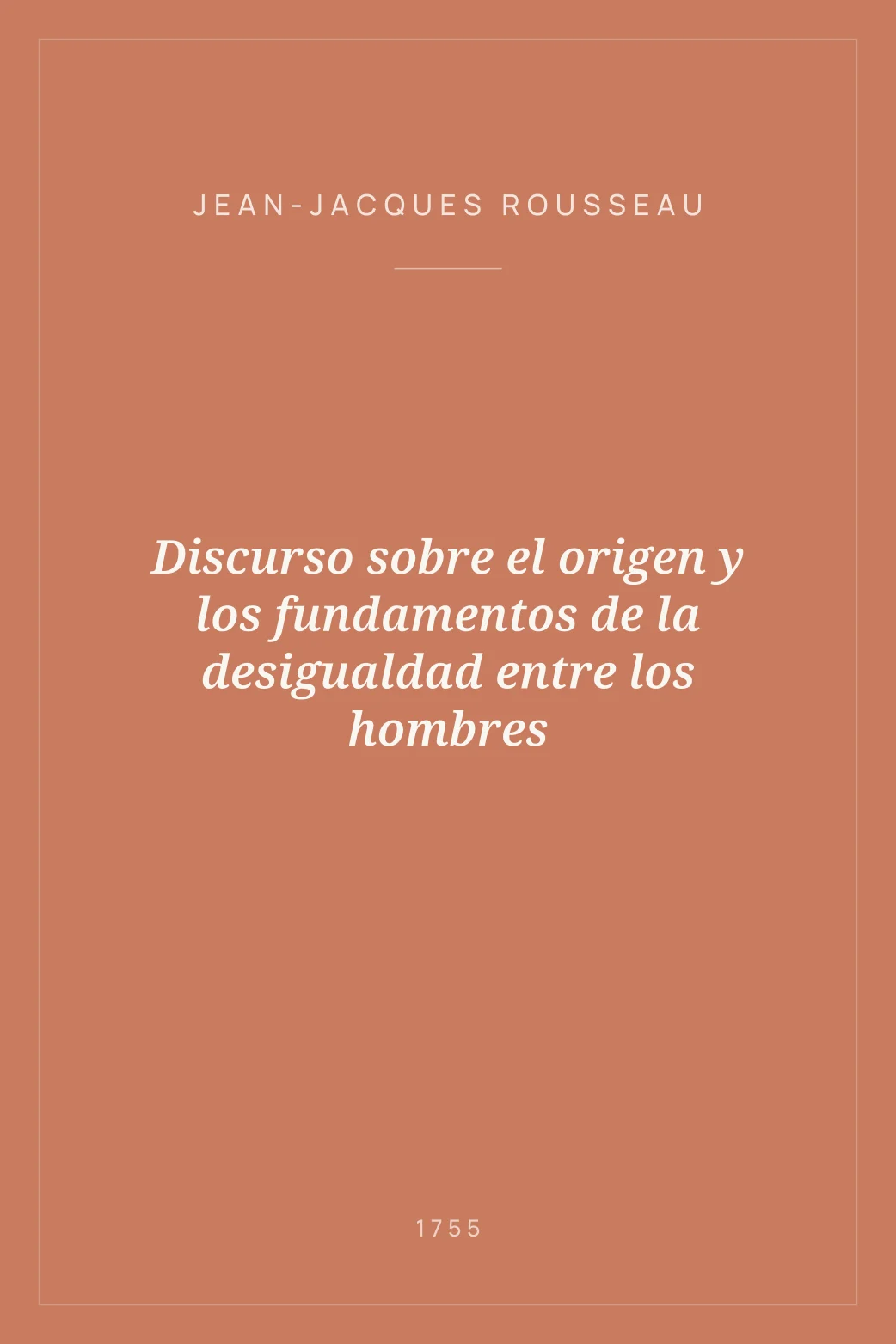Portada de Discurso sobre el origen y los fundamentos de la desigualdad entre los hombres