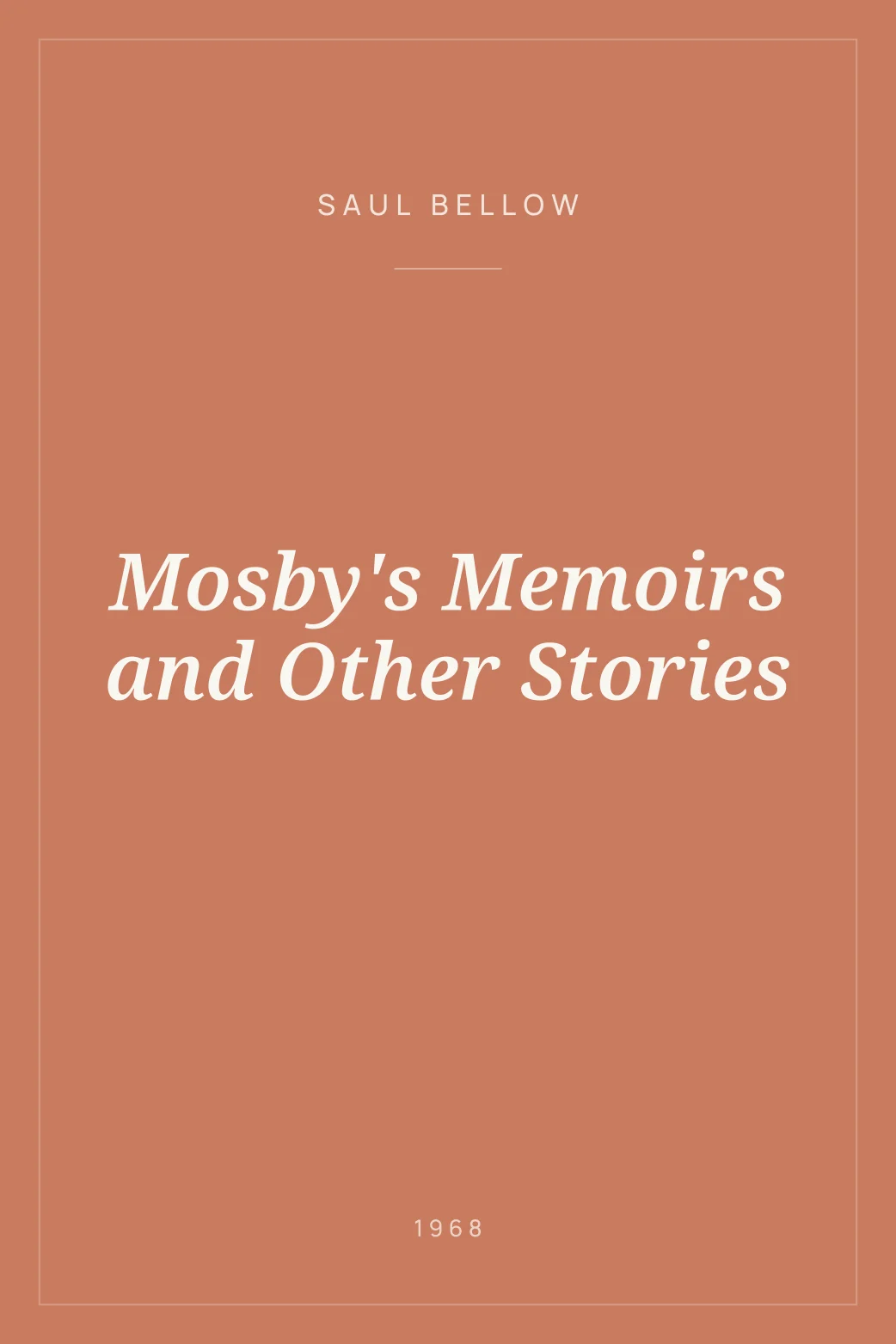 Portada de Mosby's Memoirs and Other Stories