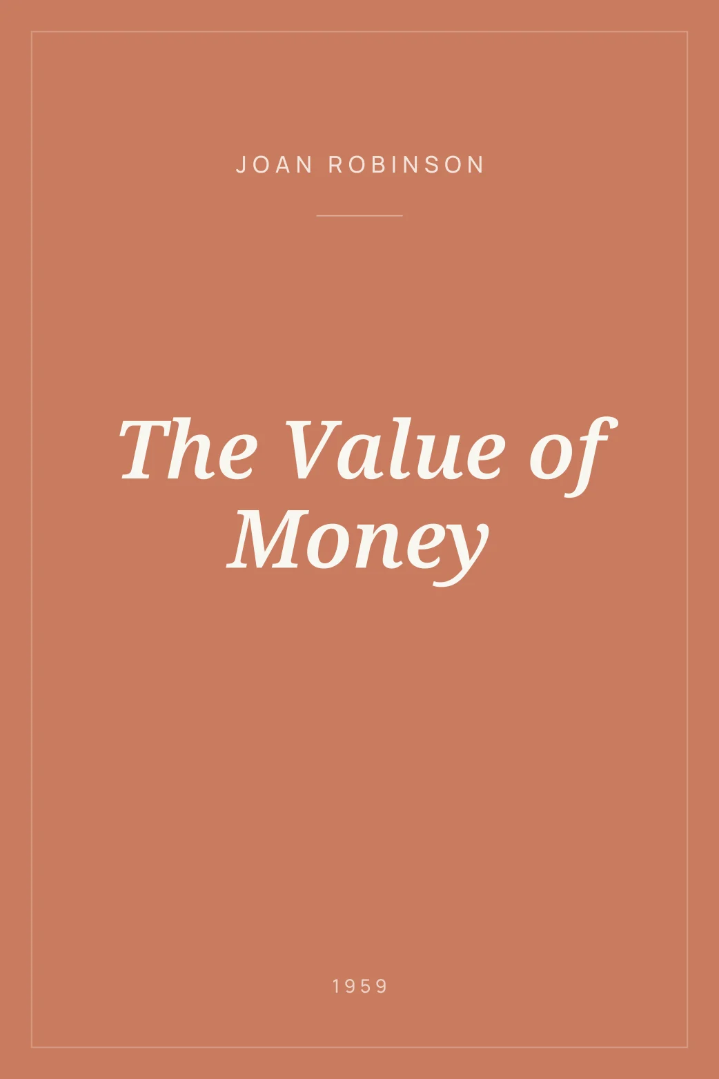 Portada de The Value of Money