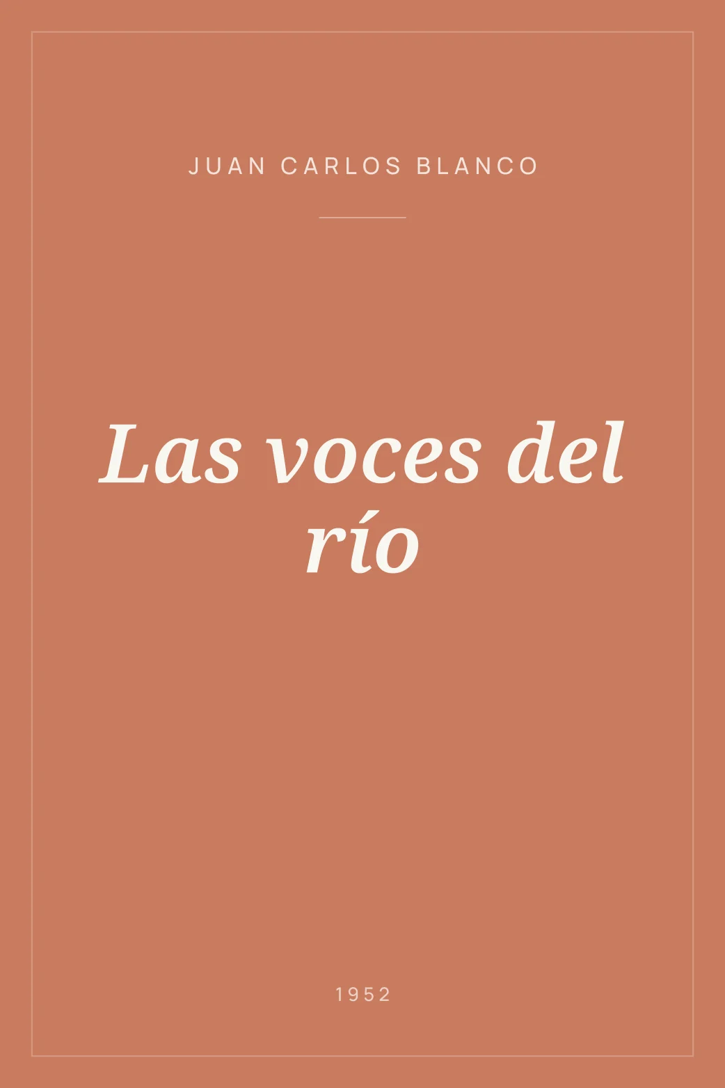 Portada de Las voces del río