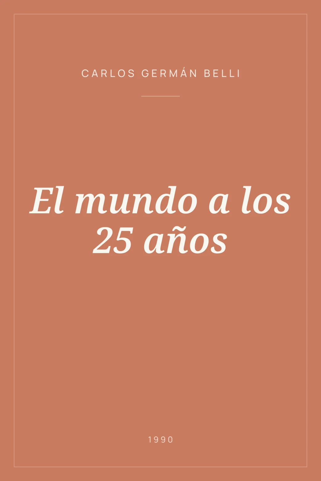 Portada de El mundo a los 25 años