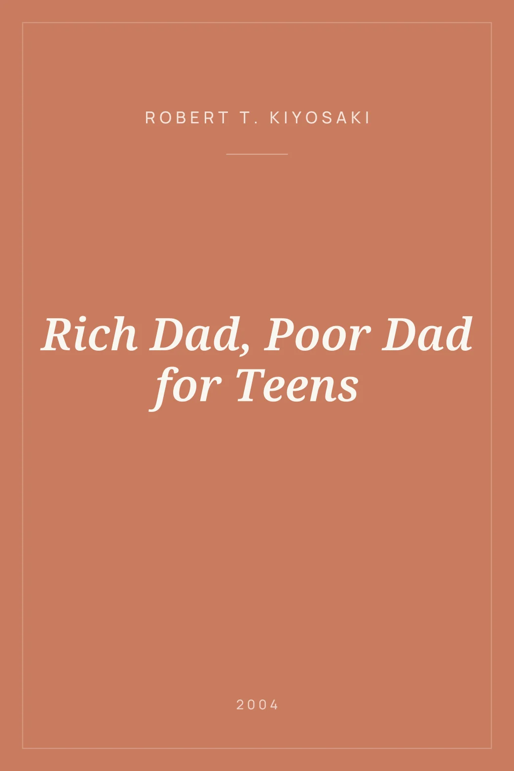 Portada de Rich Dad, Poor Dad for Teens