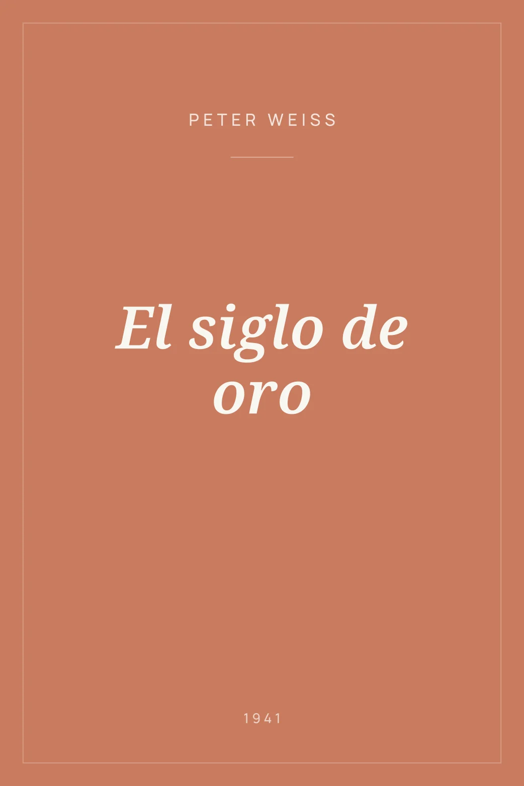 Portada de El siglo de oro
