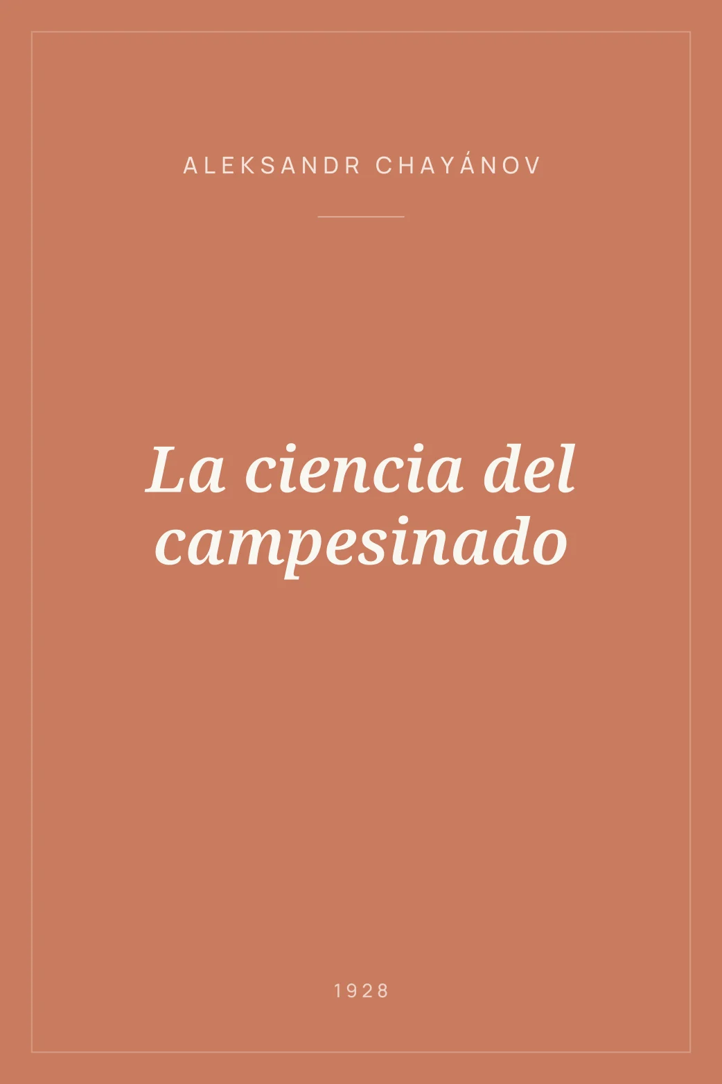 Portada de La ciencia del campesinado