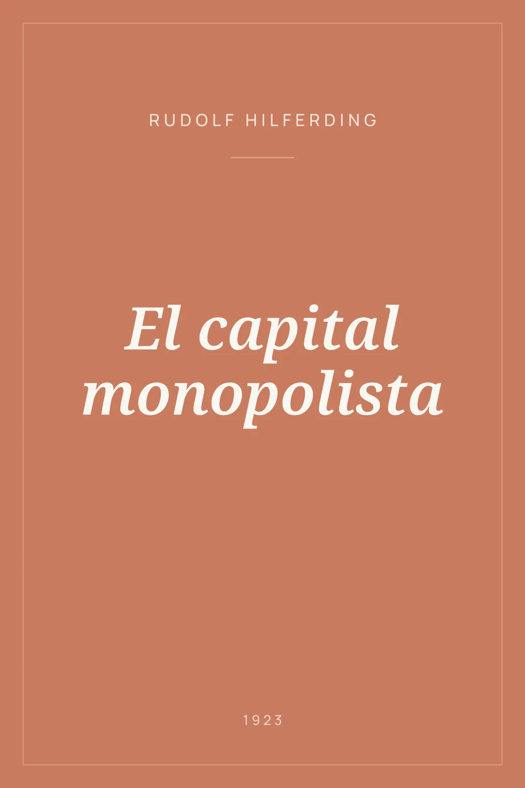 Portada de El capital monopolista
