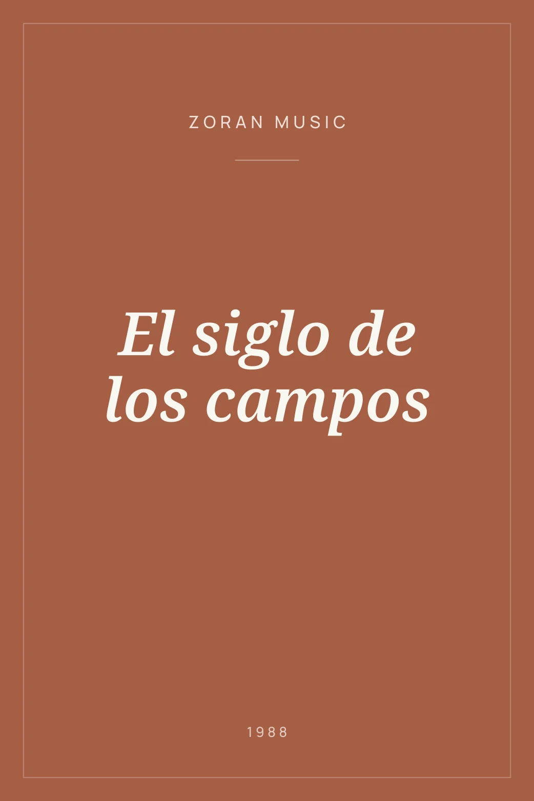 Portada de El siglo de los campos