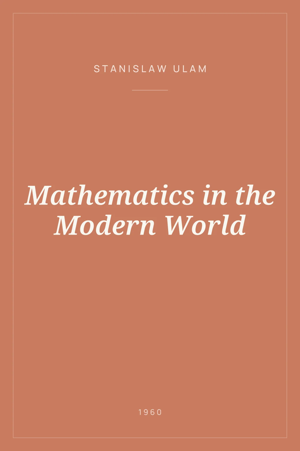 Portada de Mathematics in the Modern World