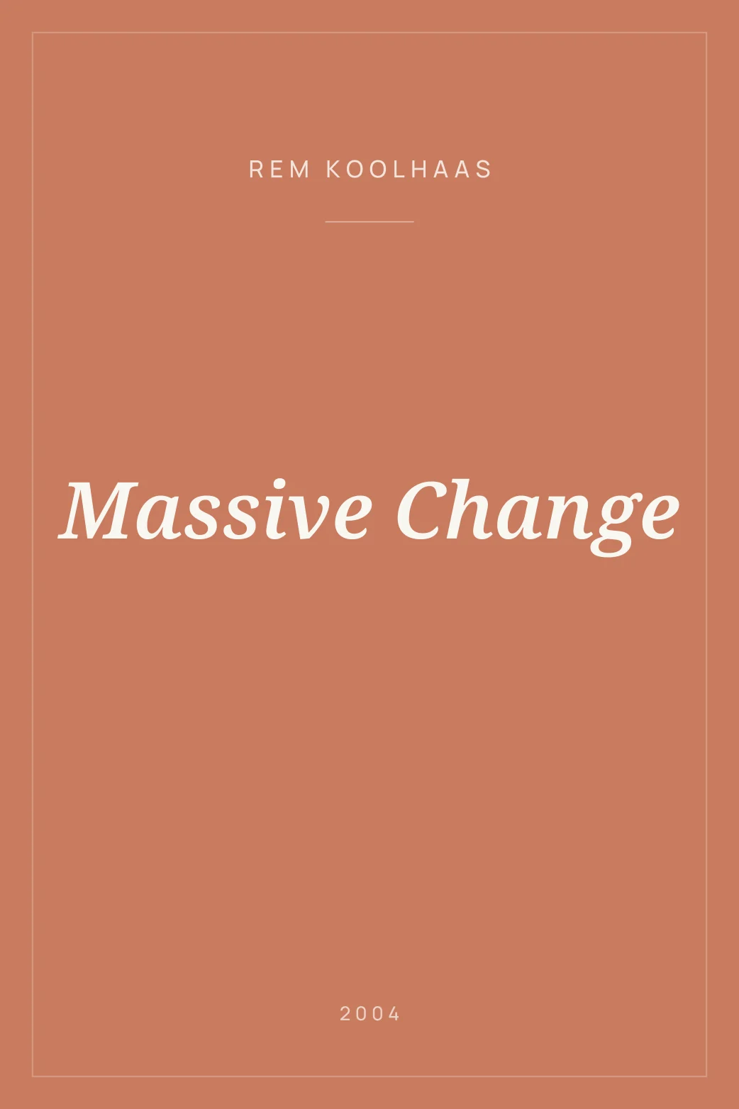 Portada de Massive Change