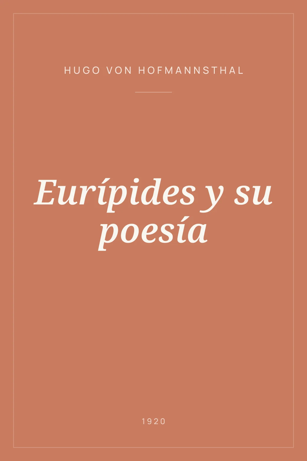 Portada de Eurípides y su poesía