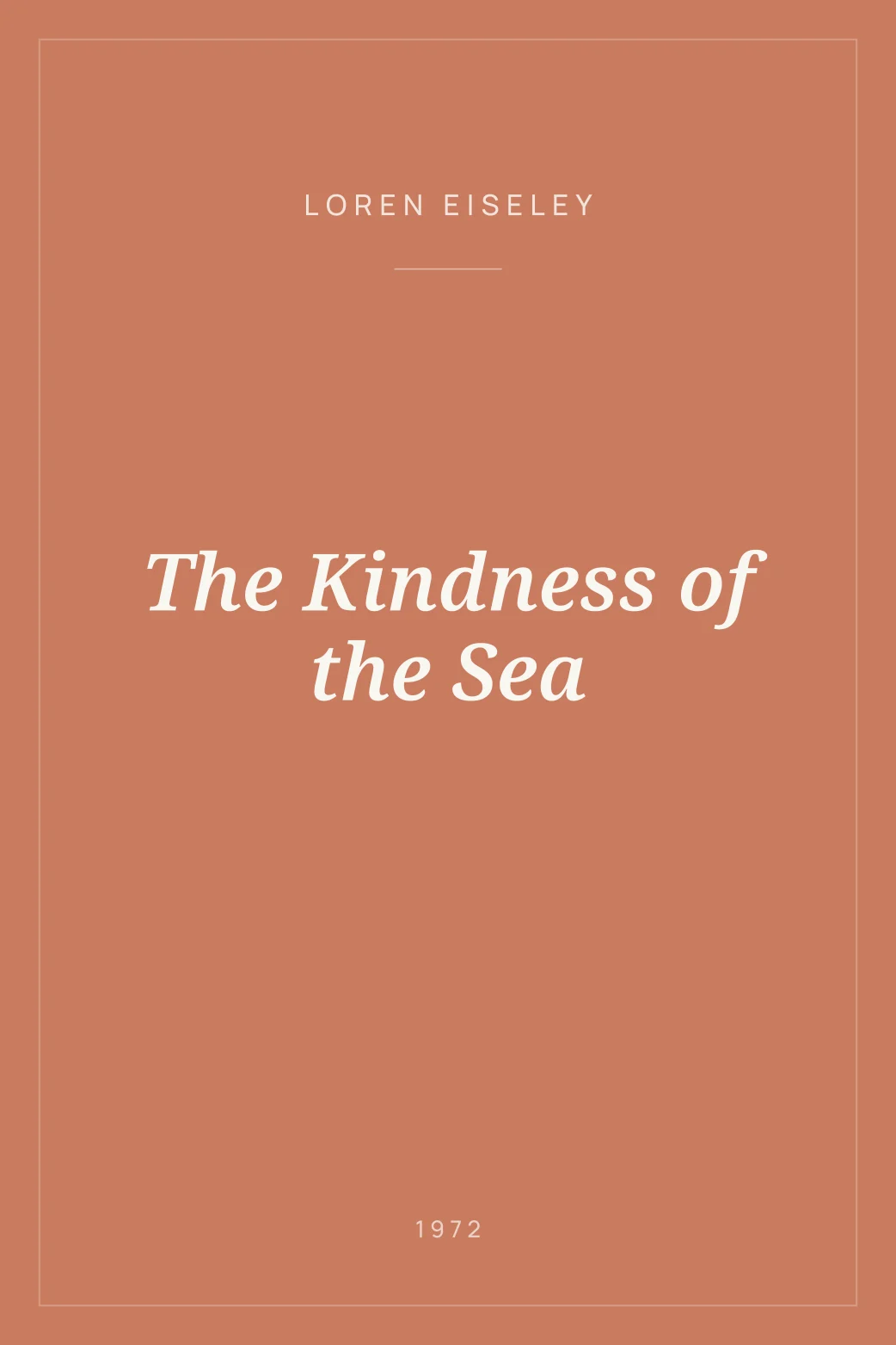 Portada de The Kindness of the Sea