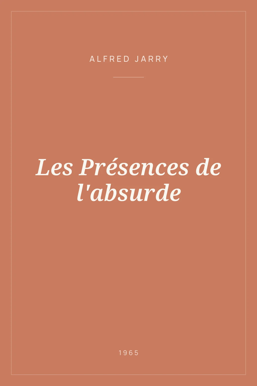 Portada de Les Présences de l'absurde