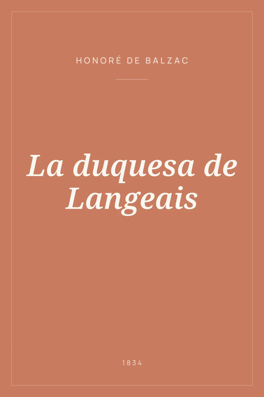 Portada de La duquesa de Langeais