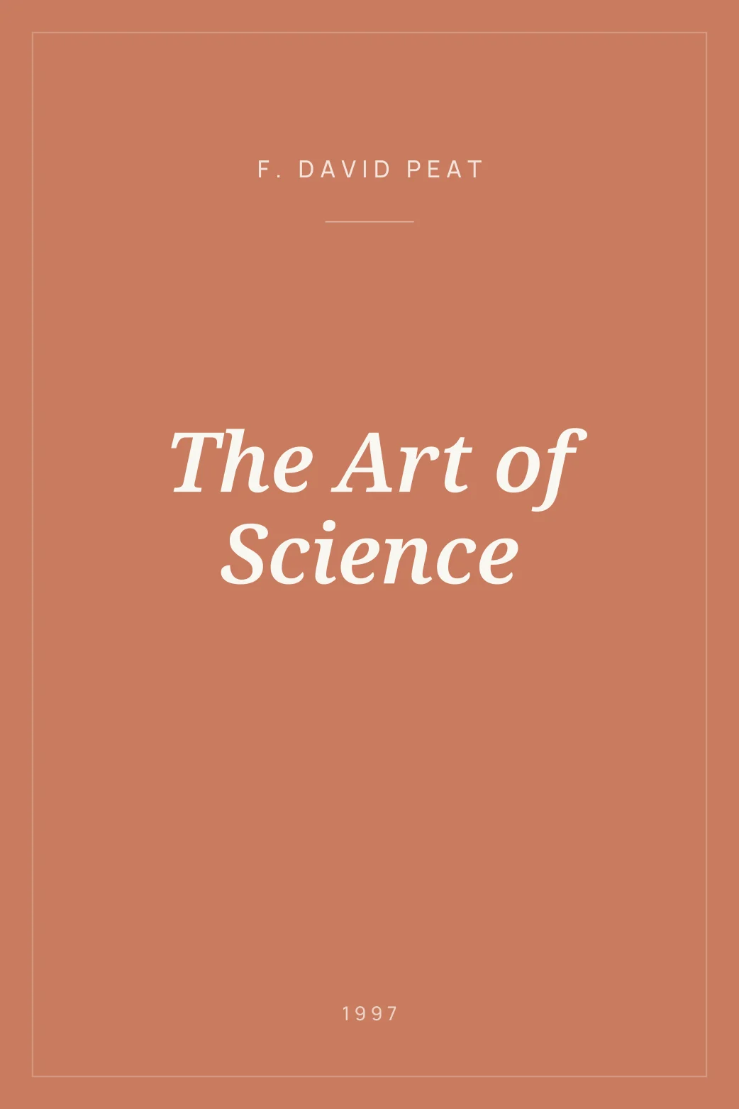 Portada de The Art of Science