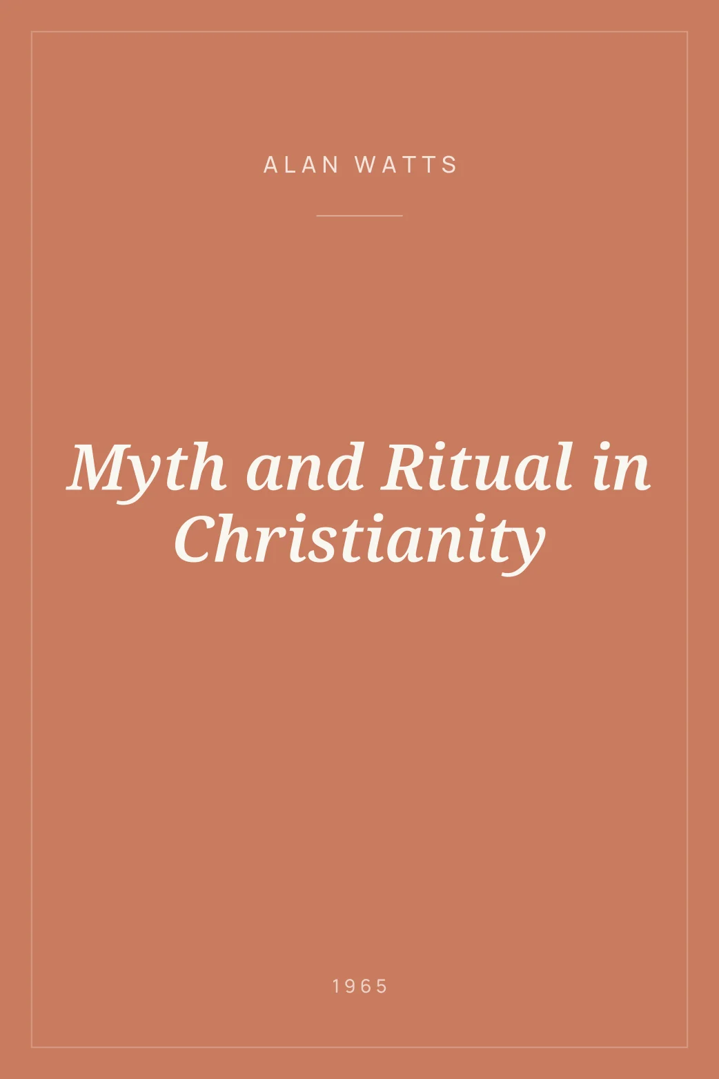 Portada de Myth and Ritual in Christianity