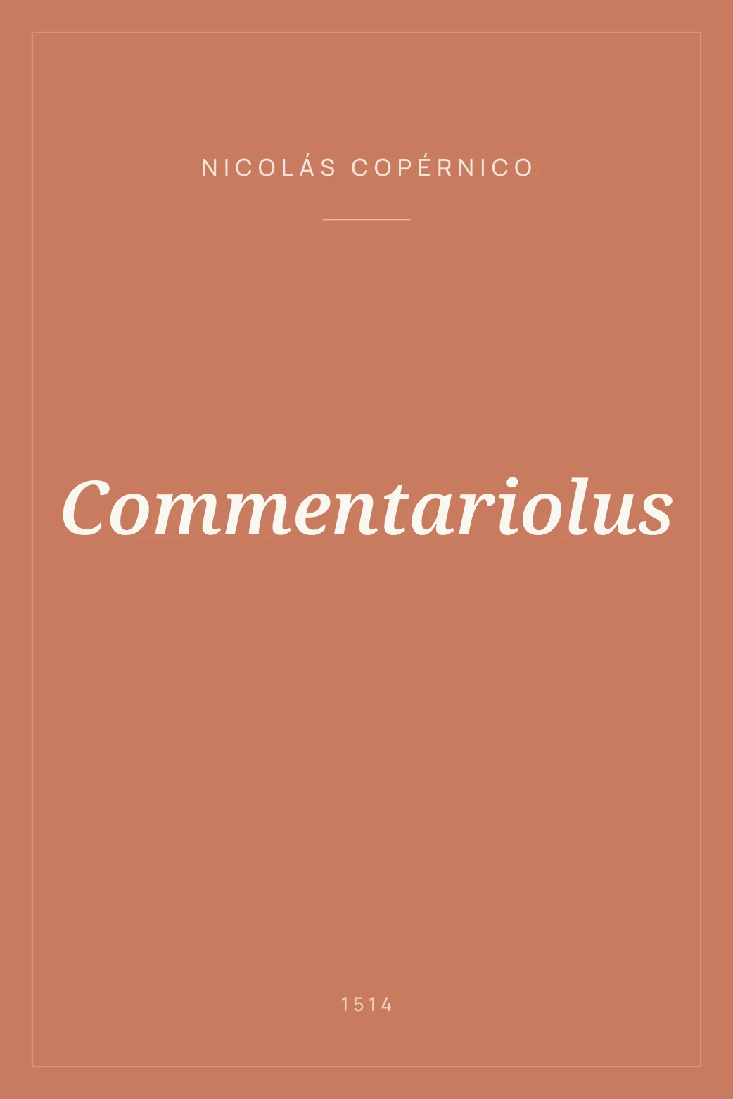 Portada de Commentariolus