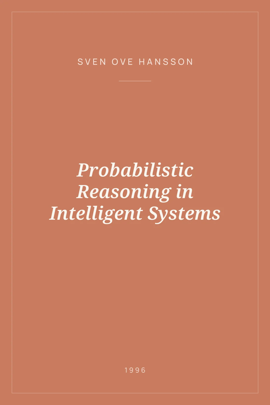 Portada de Probabilistic Reasoning in Intelligent Systems