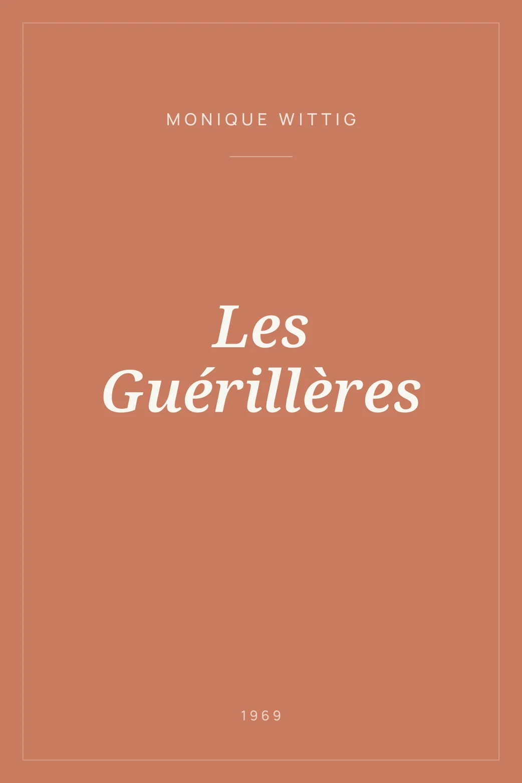 Portada de Les Guérillères