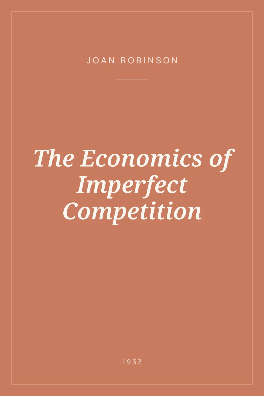 Portada de The Economics of Imperfect Competition