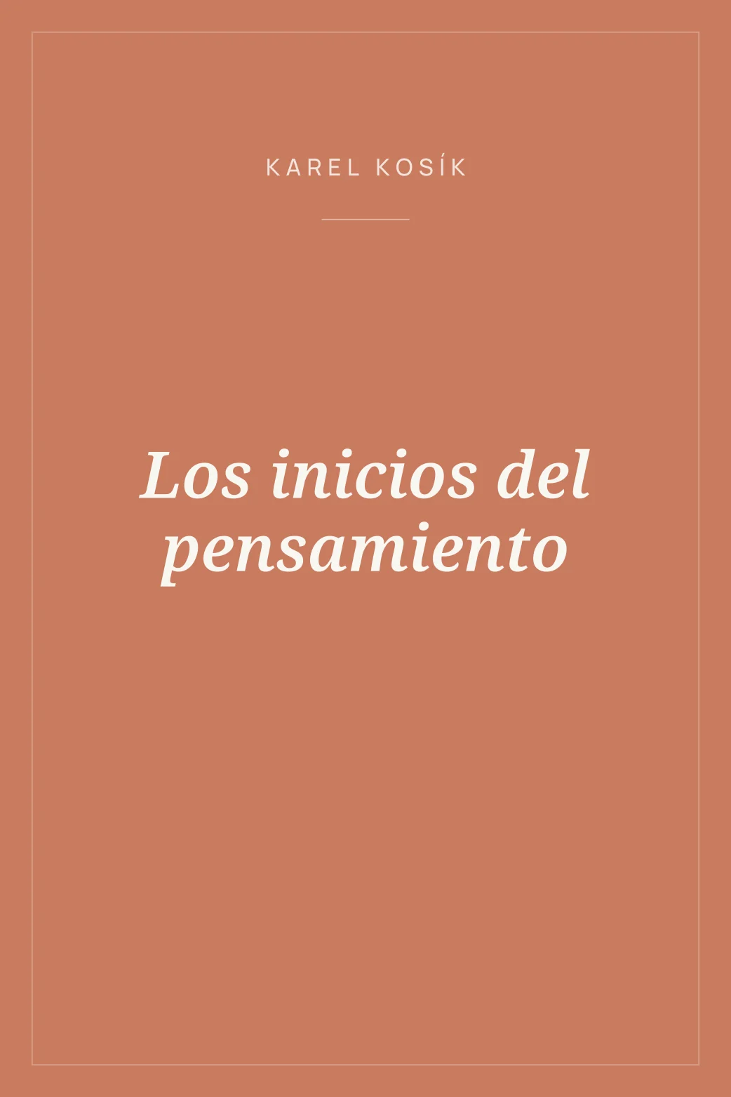 Portada de Los inicios del pensamiento