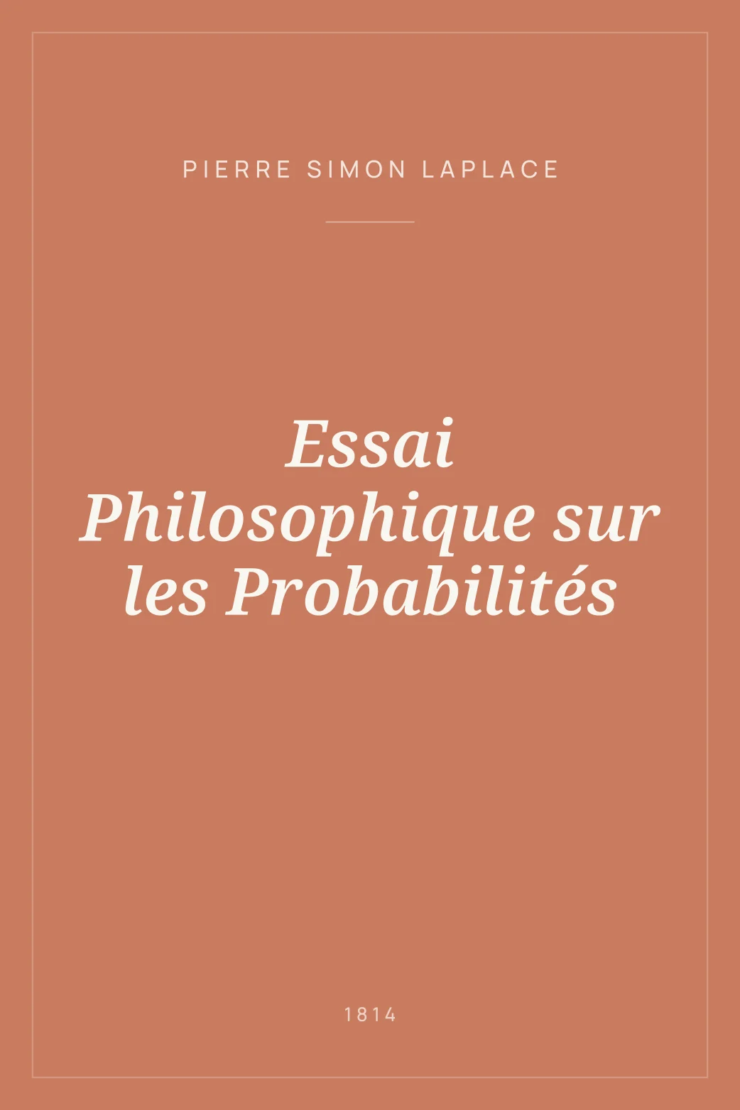Portada de Essai Philosophique sur les Probabilités
