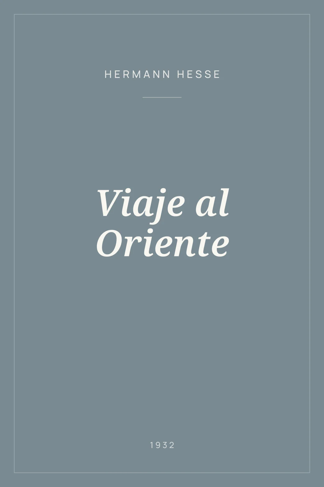 Portada de Viaje al Oriente