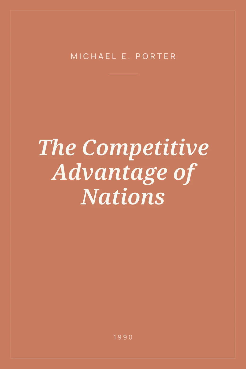 Portada de The Competitive Advantage of Nations