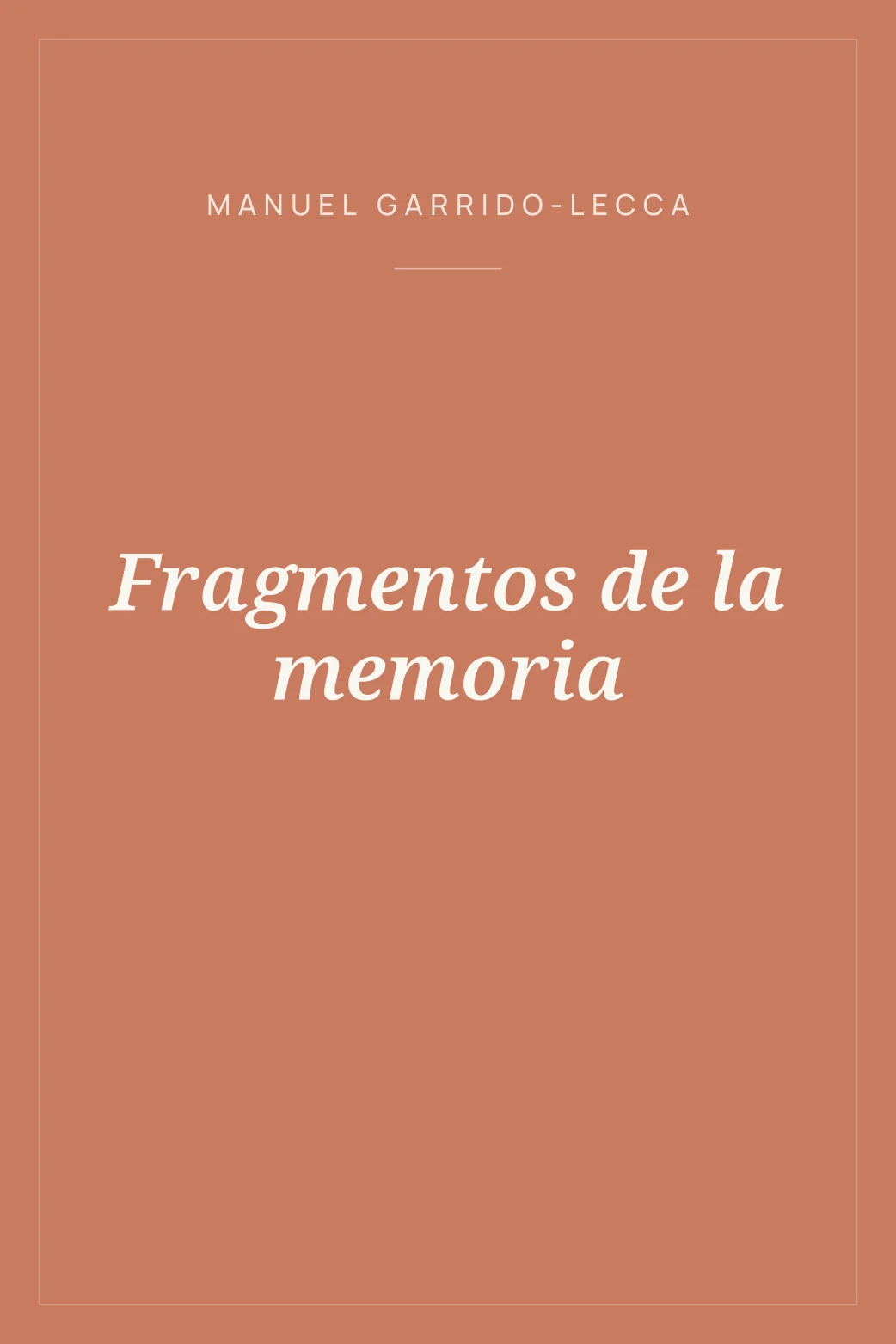 Portada de Fragmentos de la memoria