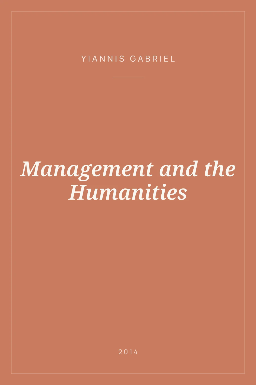 Portada de Management and the Humanities