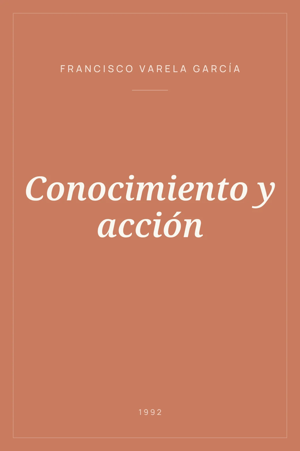 Portada de Conocimiento y acción